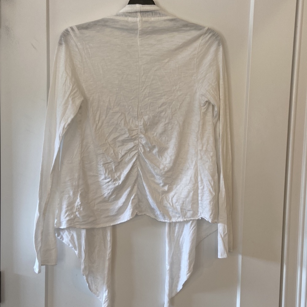 Kenneth Cole white open cardigan with front tie size S - Picture 5 of 16